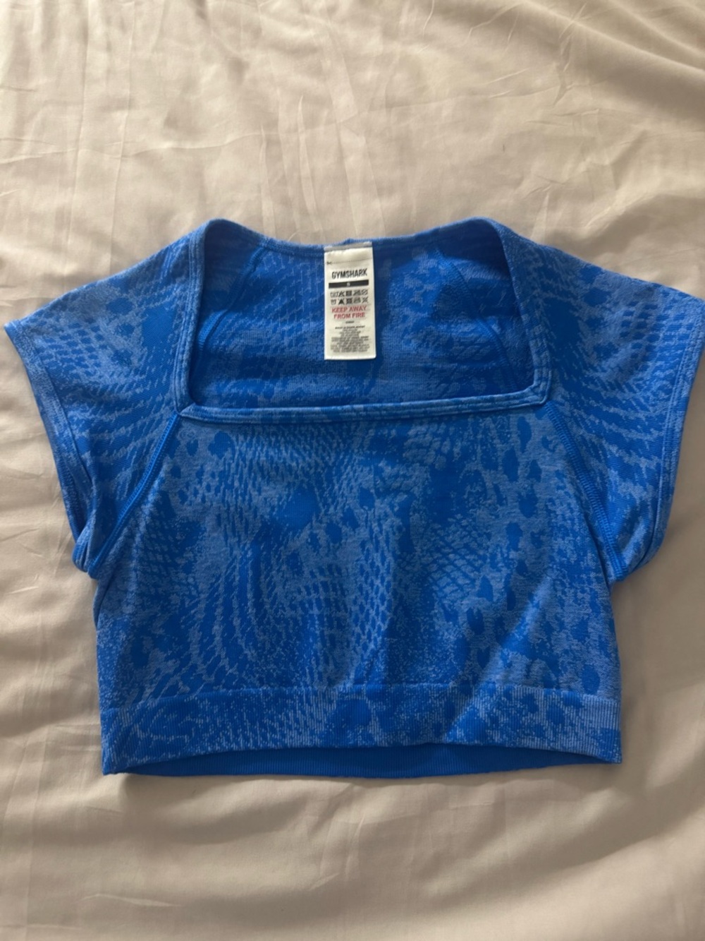 Gymshark Royal Blue Seamless Cropped Active Top